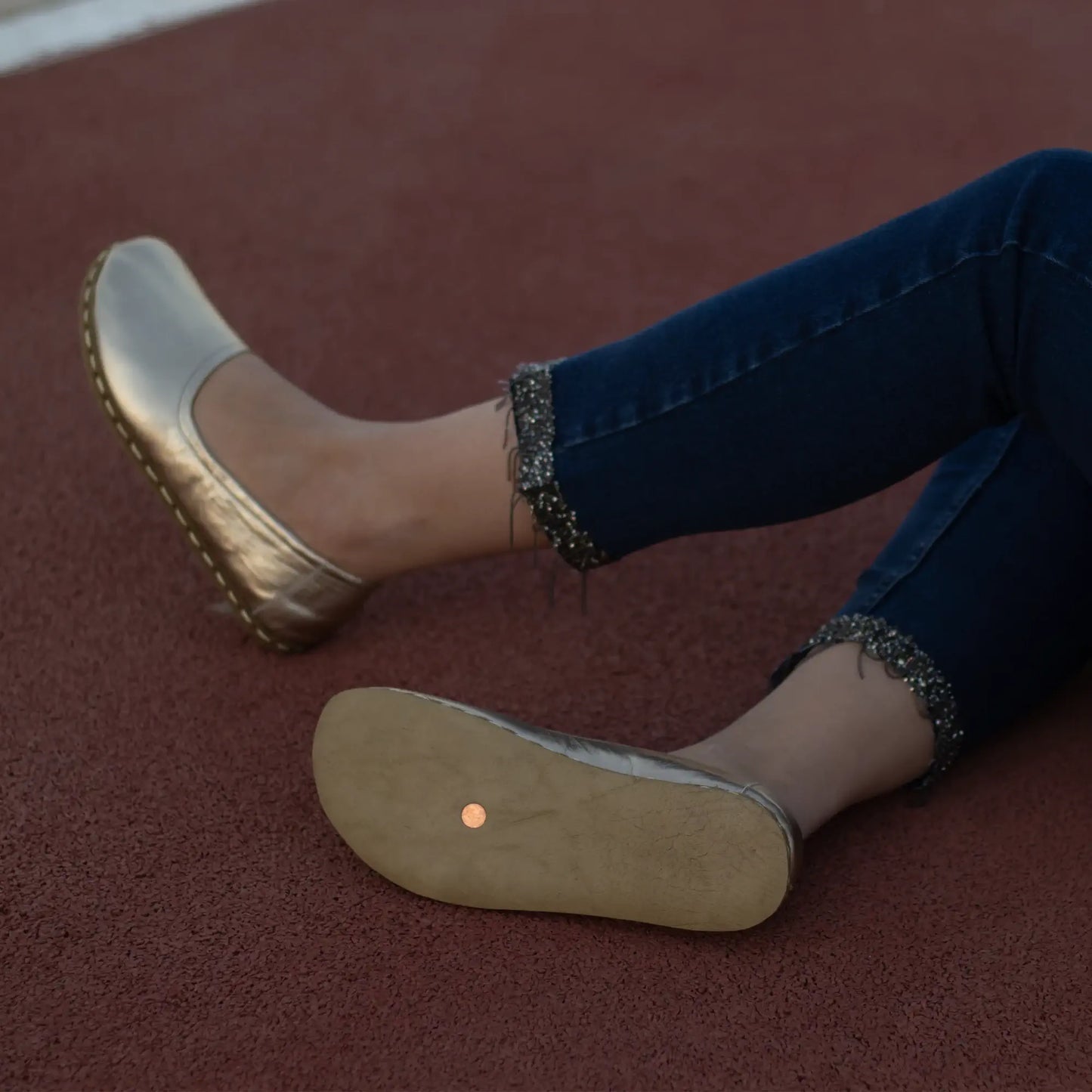 gold womens barefoot flat shoes