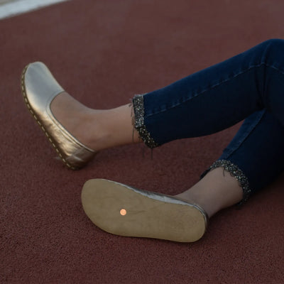 gold womens barefoot flat shoes