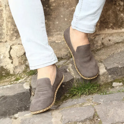 gray grounding shoes for men nubuck leather
