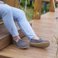 Gray Nubuck Men's Leather Earthing Barefoot Shoes-Men Barefoot Shoes Modern-Nefes Shoes-5-Nefes Shoes