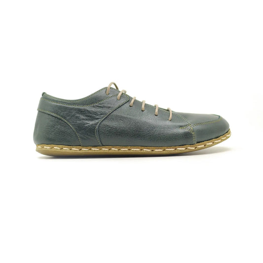 green mens barefoot sneakers