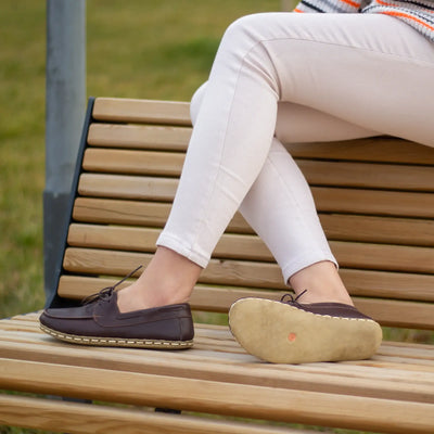 grounding barefoot bitter brown minimalist shoes women