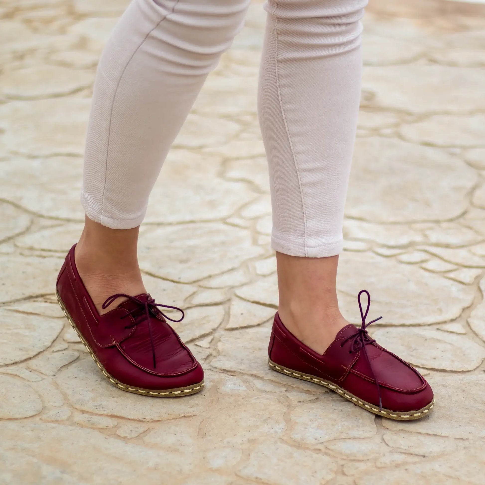 grounding barefoot burgundy minimalist shoes women