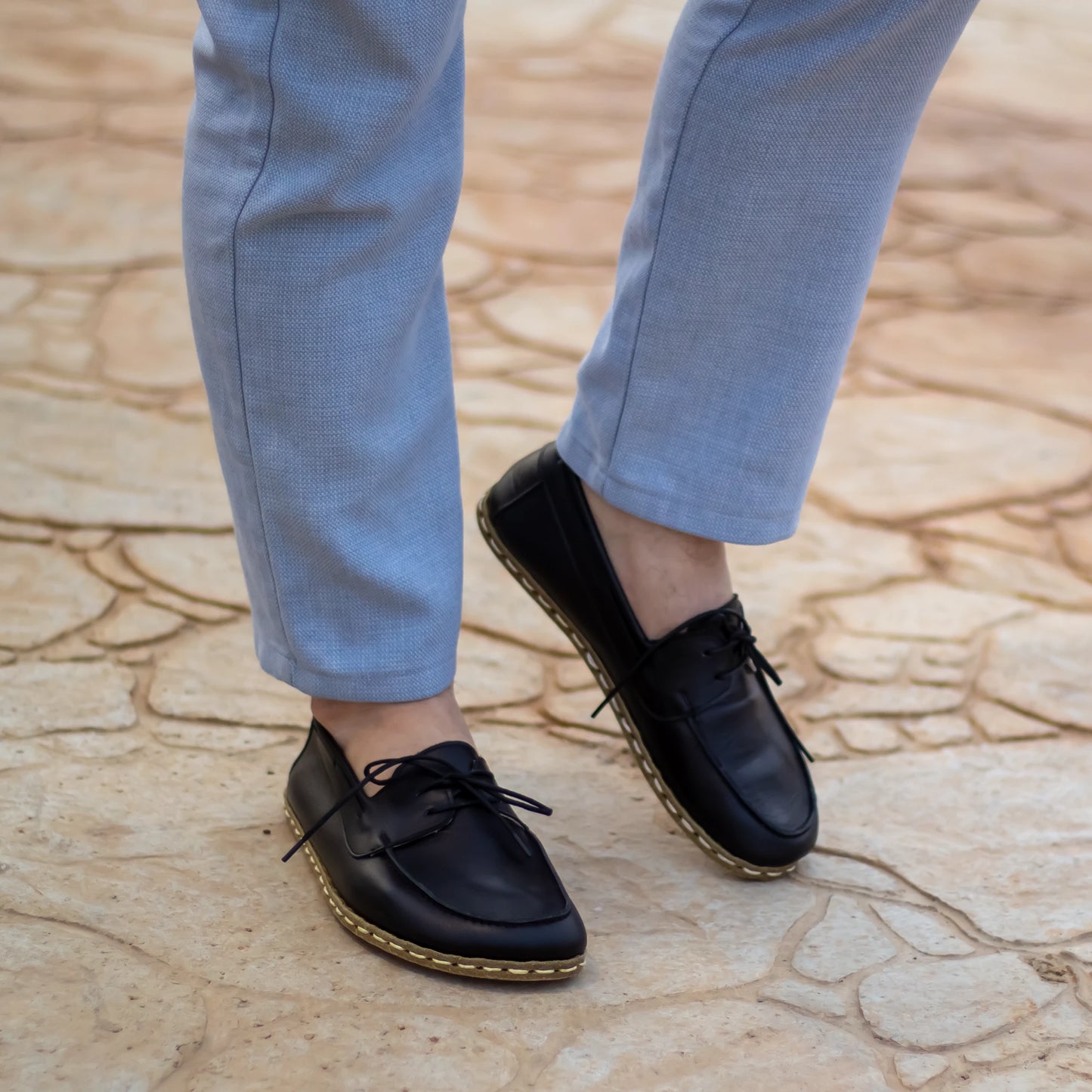 grounding mens black barefoot leather earthing shoes