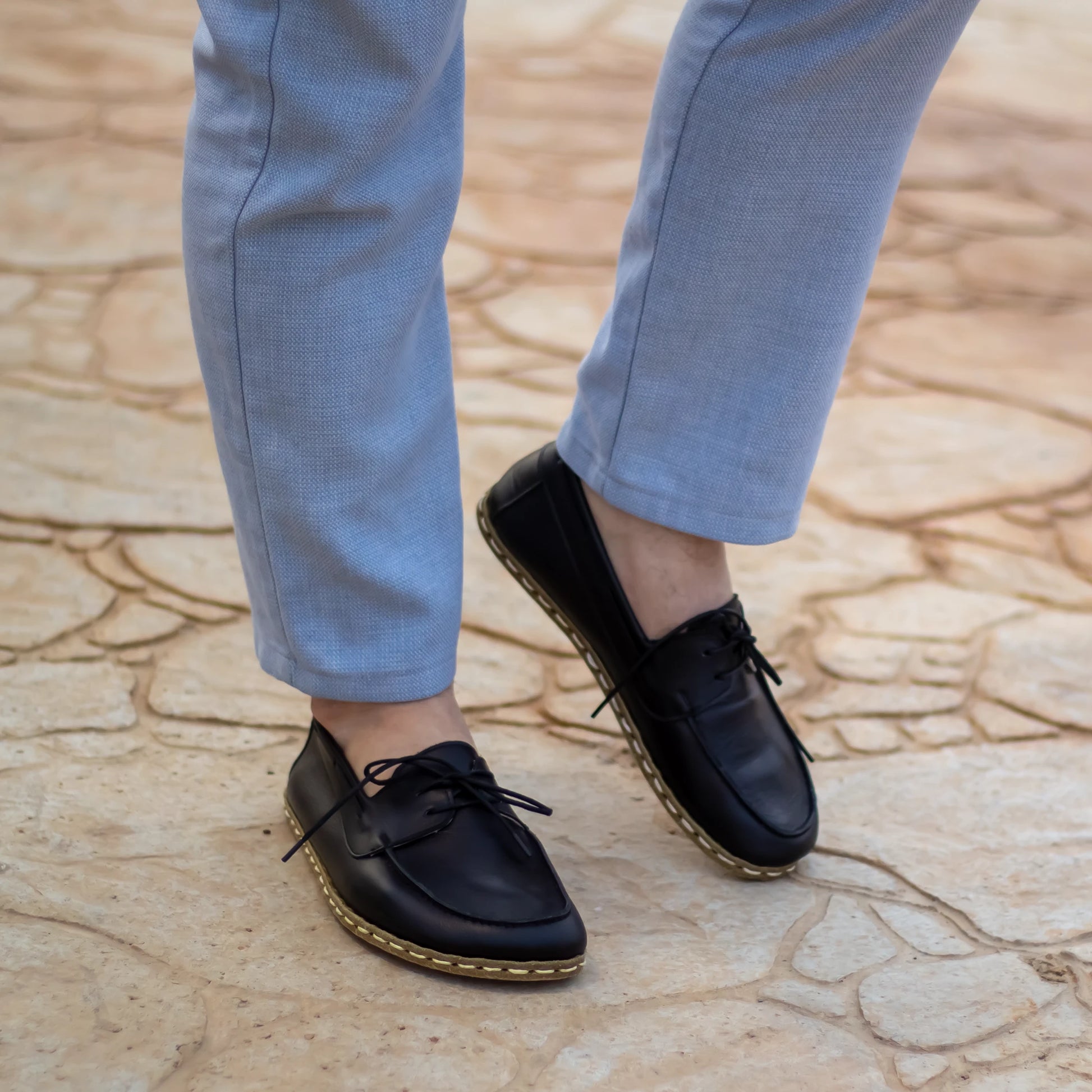 grounding mens black barefoot leather earthing shoes