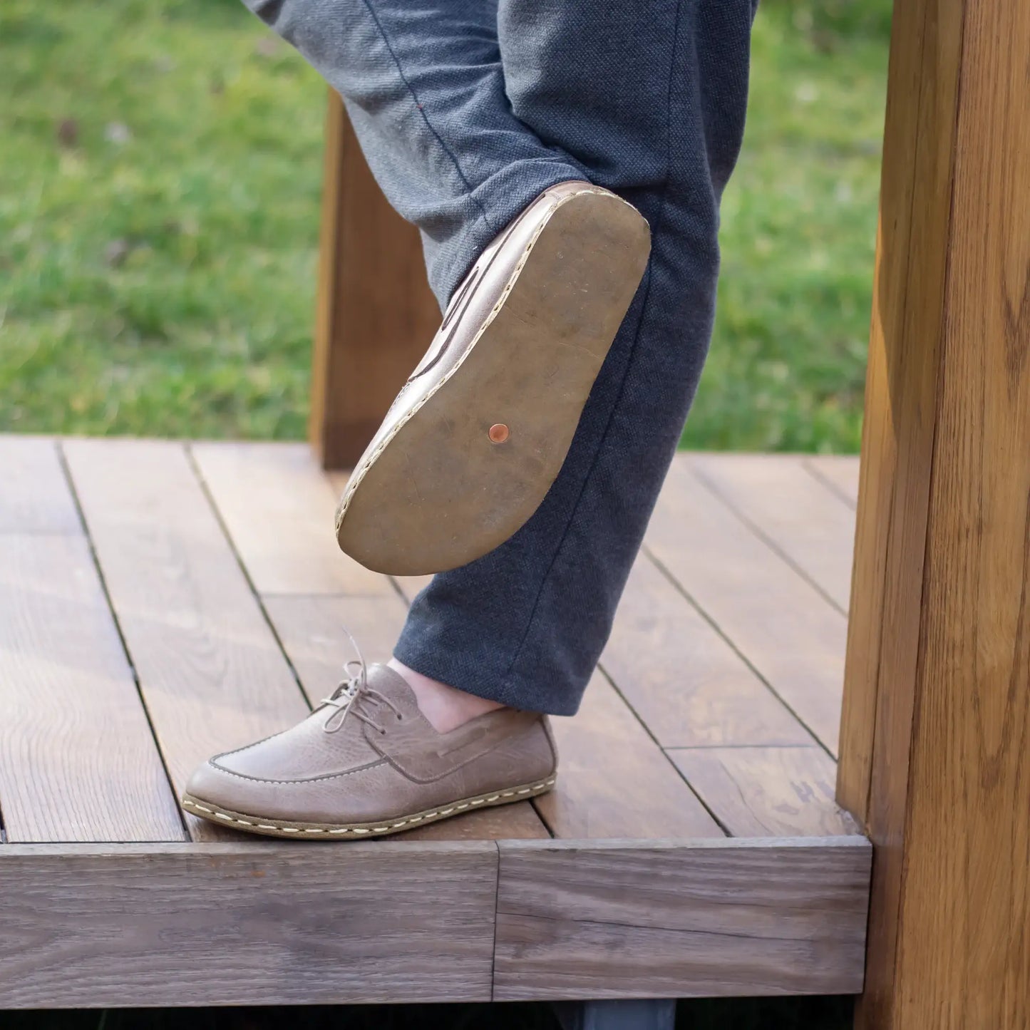 grounding mens crazy vision barefoot leather earthing shoes