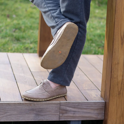 grounding mens crazy vision barefoot leather earthing shoes