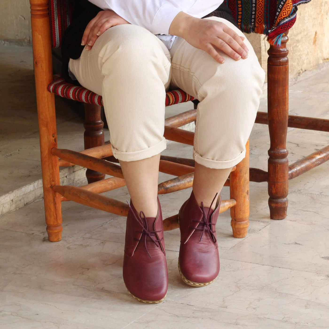 Oxford Earthing Boots Burgundy Women's - Nefes Shoes 13 Oxford Earthing Boots Burgundy Women's - Nefes Shoes 13