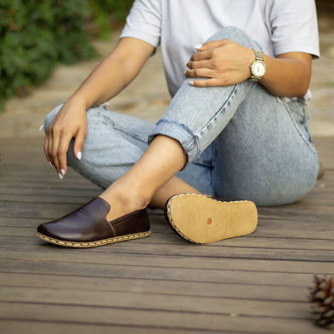 grounding shoes for women barefoot bitter brown style