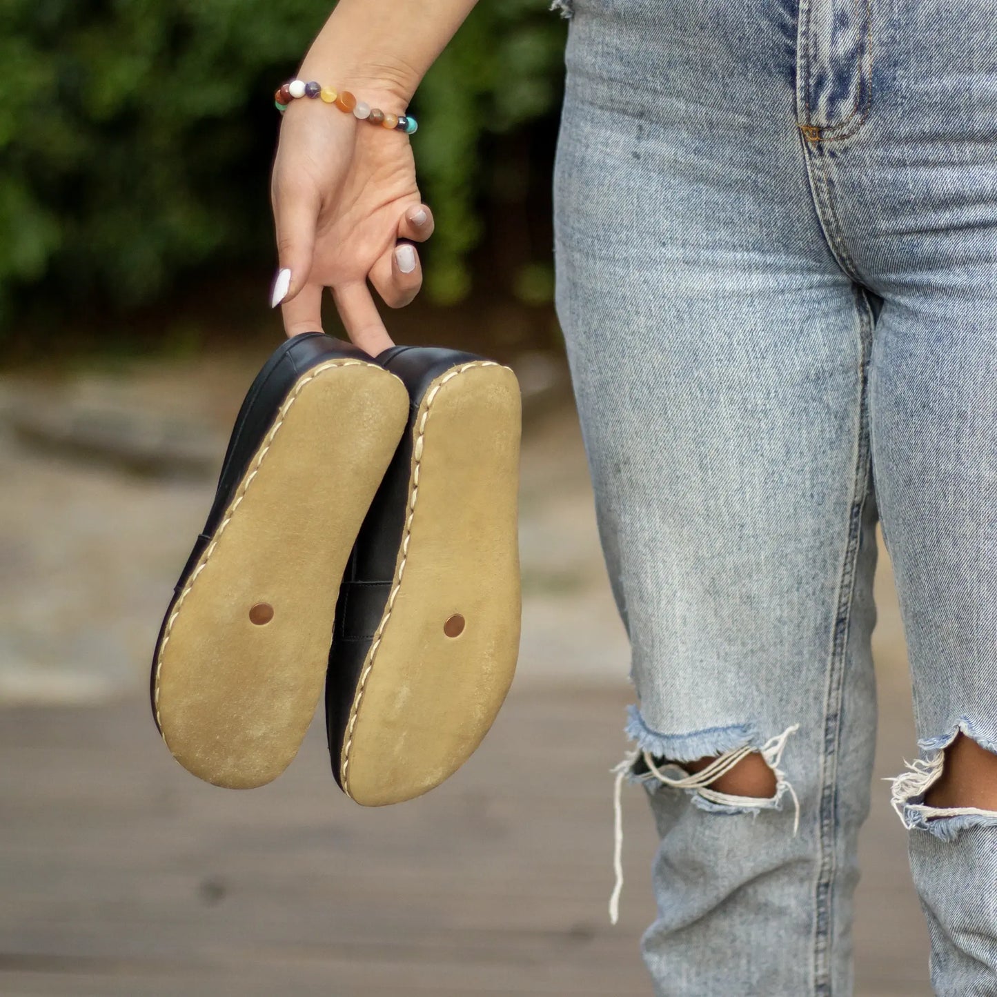 handmade barefoot earthing shoes black women