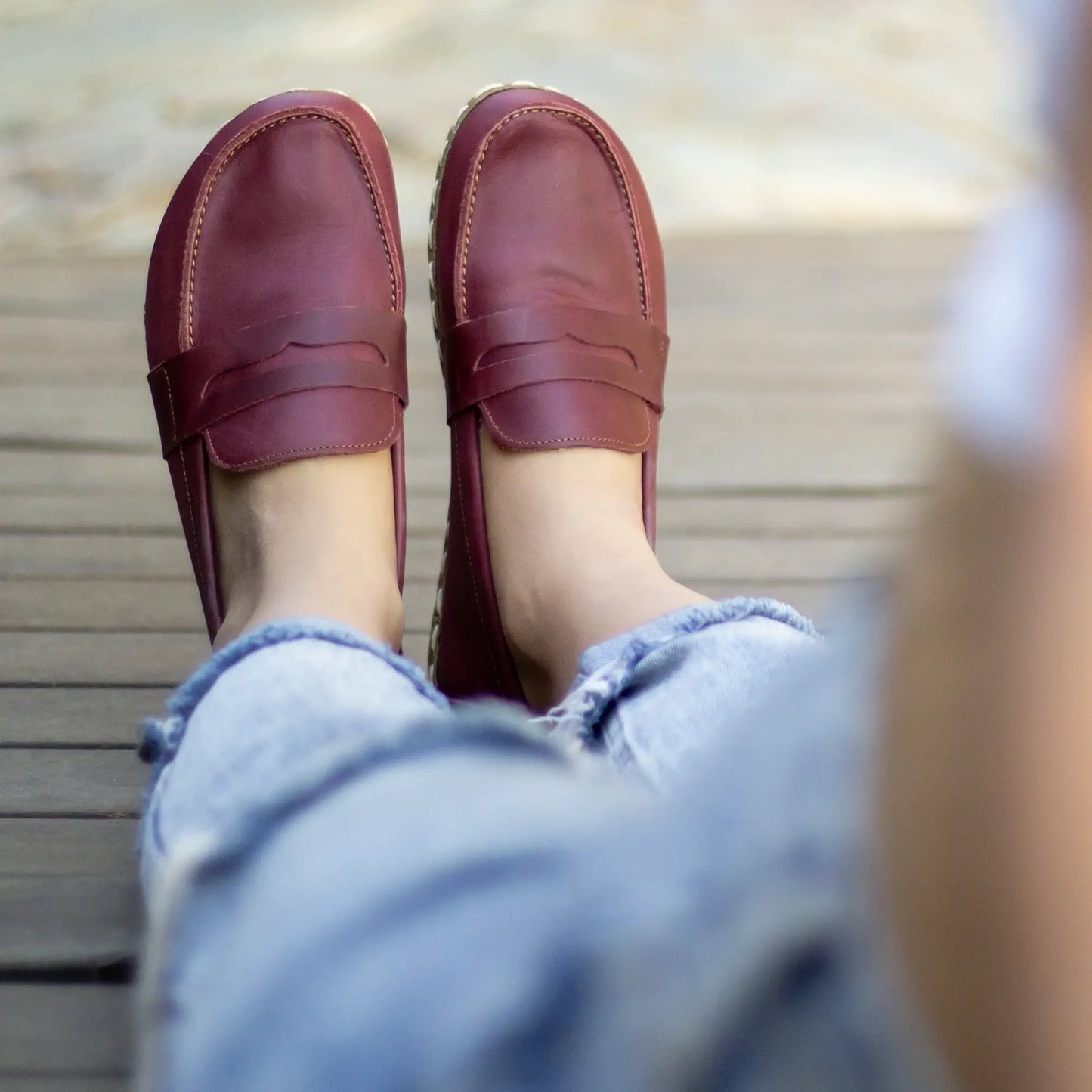 handmade barefoot earthing shoes crazy burgundy women