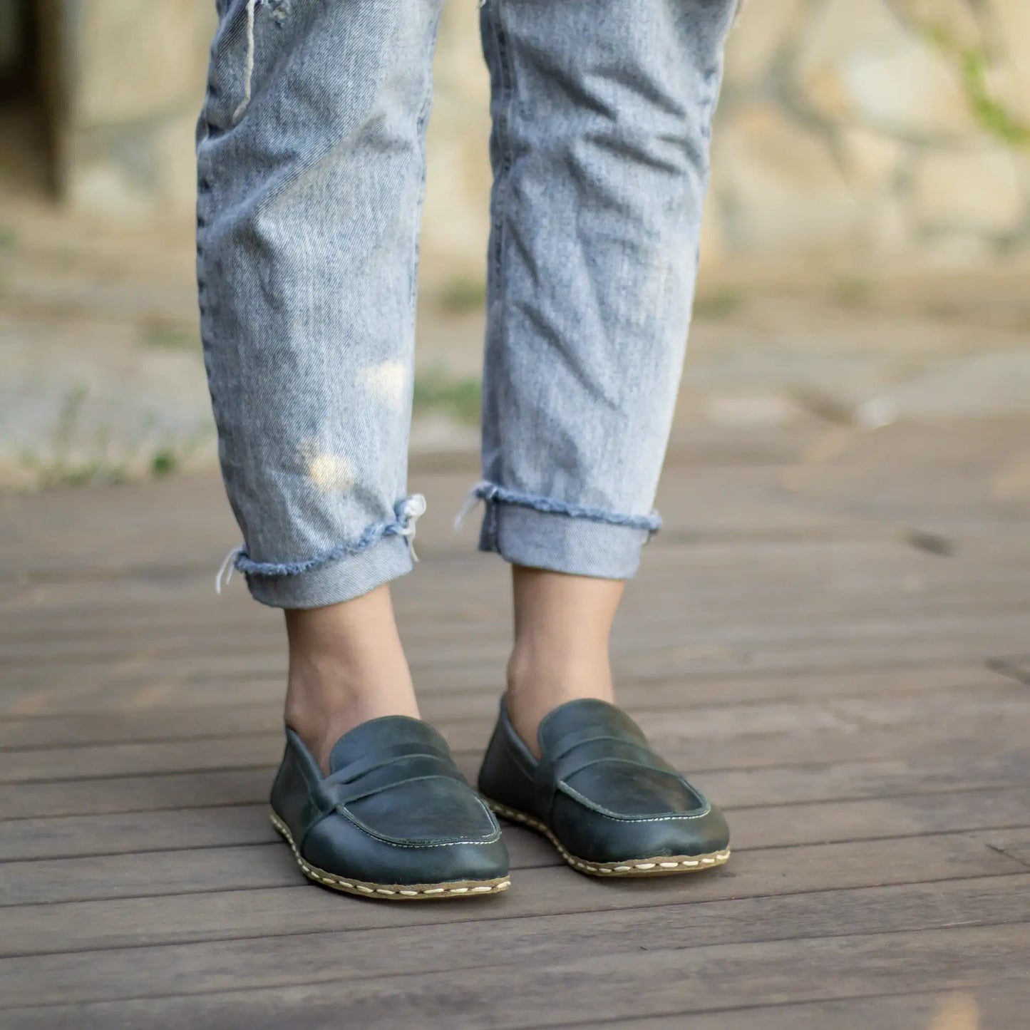 handmade barefoot earthing shoes women toledo green