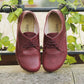 handmade barefoot leather shoes burgundy for women