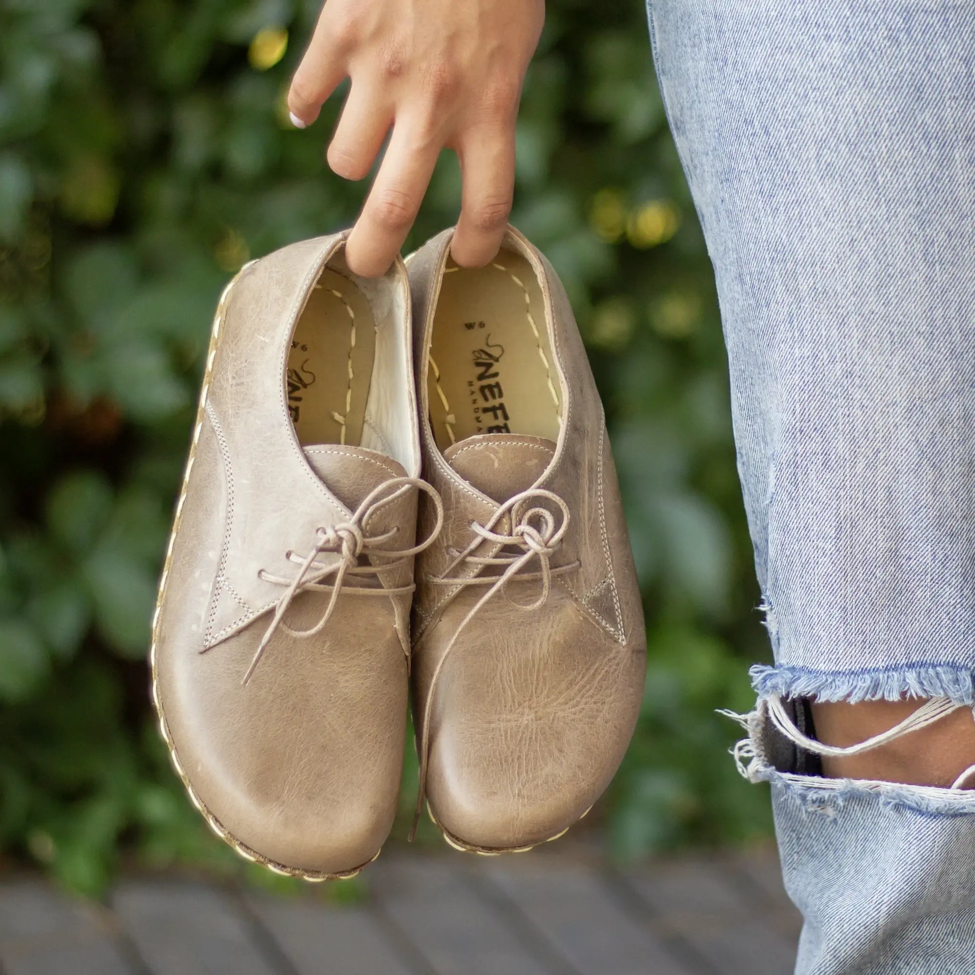 Handmade Barefoot Leather Shoes Vision Women Nefes Shoes