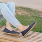 Handmade Barefoot Leather Shoes for Women in Navy Blue-Women Loafers-Nefes Shoes-5-Nefes Shoes