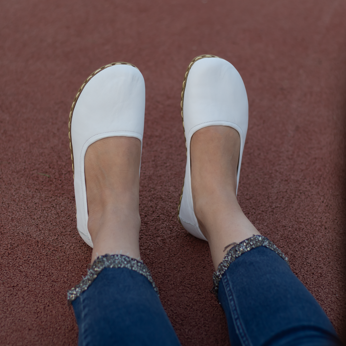 Handmade Barefoot Leather Shoes for Women in White-Women Loafers-Nefes Shoes-5-Nefes Shoes