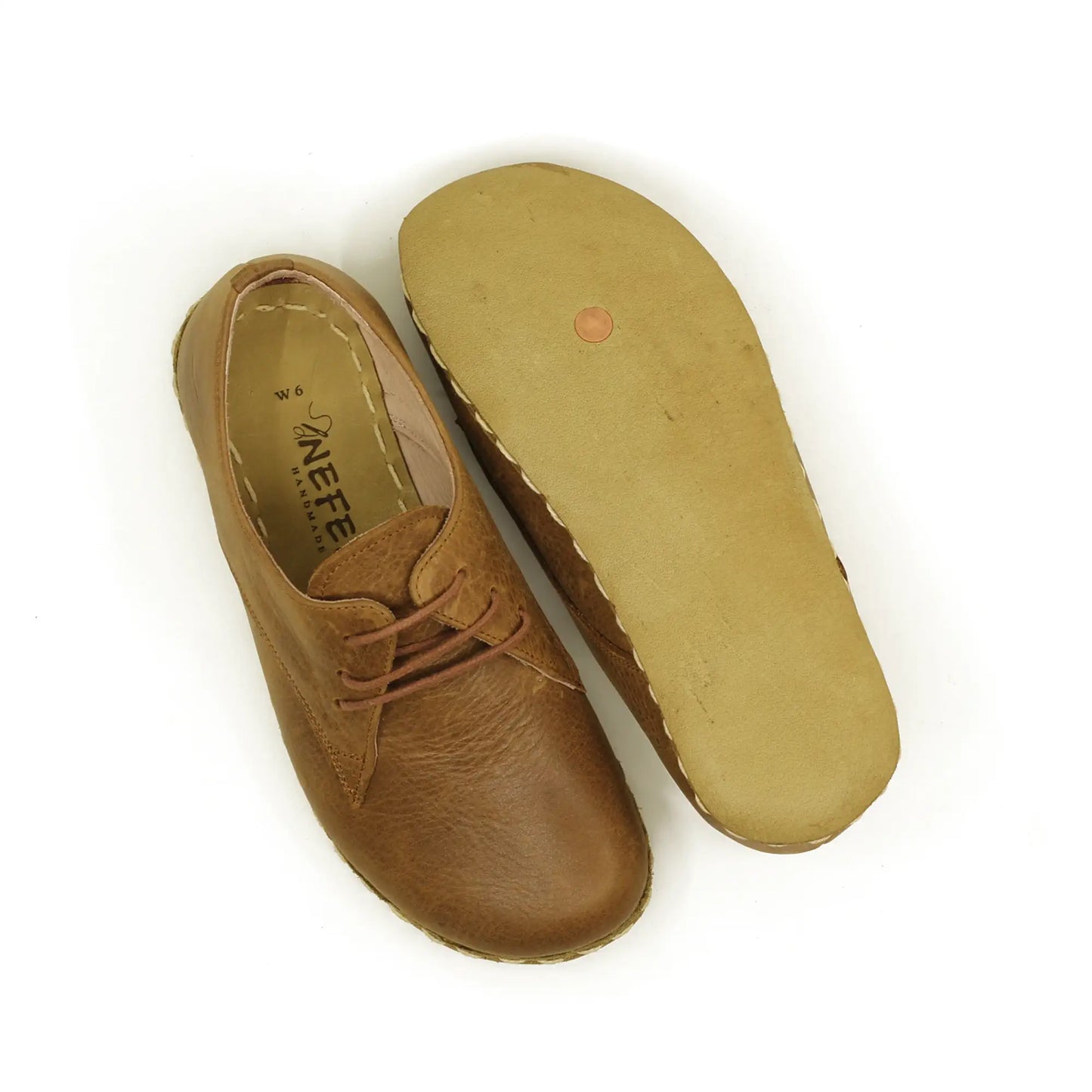 handmade barefoot leather shoes matte brown for men deep root