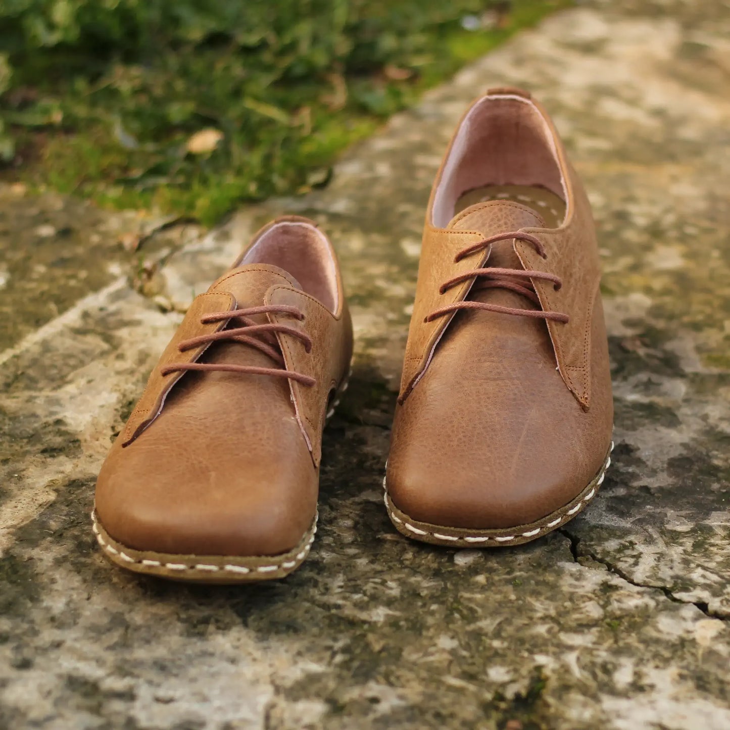 handmade barefoot leather shoes matte brown for men desert soul