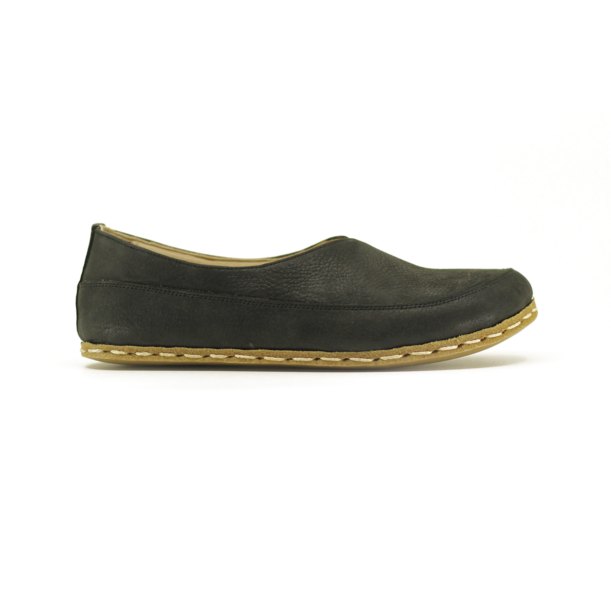 Handmade Barefoot Loafers for Women Black-Women Loafers-Nefes Shoes-4-Nefes Shoes