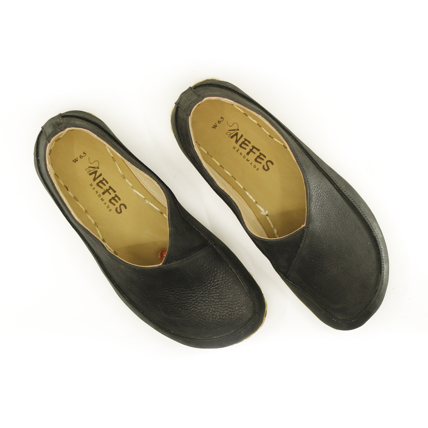 Handmade Barefoot Loafers for Women Black-Women Loafers-Nefes Shoes-4-Nefes Shoes