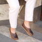 Handmade Barefoot Loafers for Women Crazy Classic Brown-Women Loafers-Nefes Shoes-4-Nefes Shoes