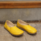 Handmade Barefoot Loafers for Women Yellow-Women Loafers-Nefes Shoes-4-Nefes Shoes