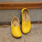 Handmade Barefoot Loafers for Women Yellow-Women Loafers-Nefes Shoes-4-Nefes Shoes