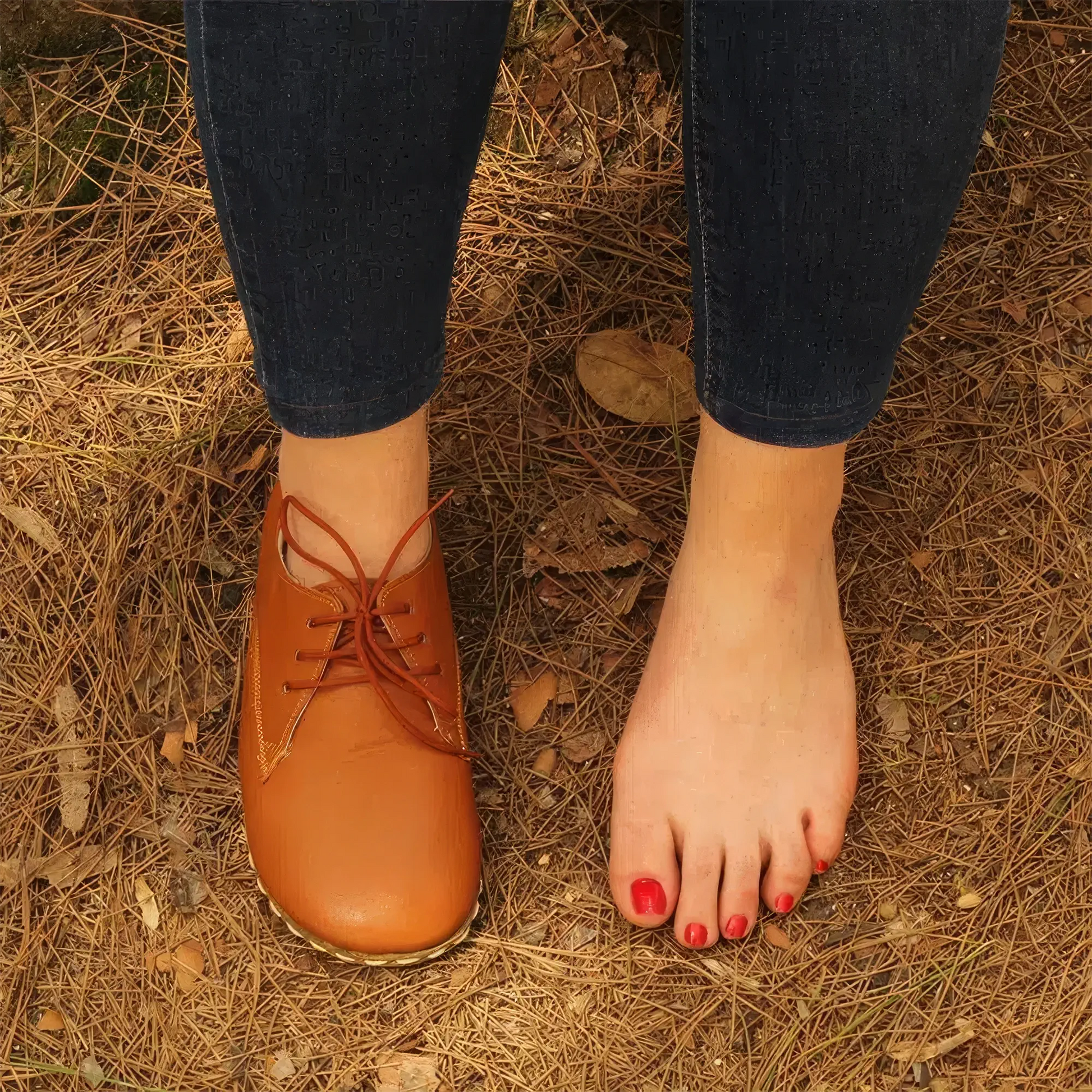 handmade barefoot oxford shoes women antique leather