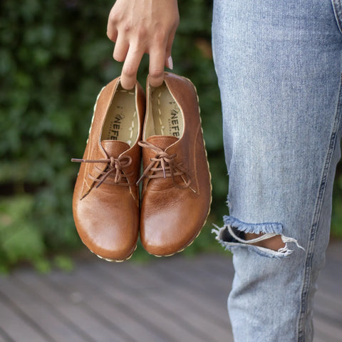 handmade barefoot shoes for women antique brown