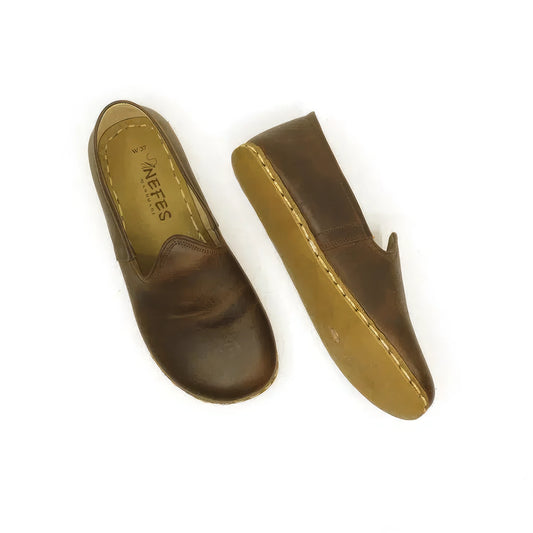 handmade barefoot shoes women crazy classic brown