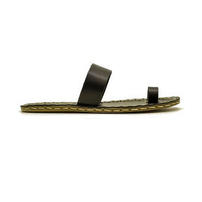 handmade black leather barefoot sandals genuine style