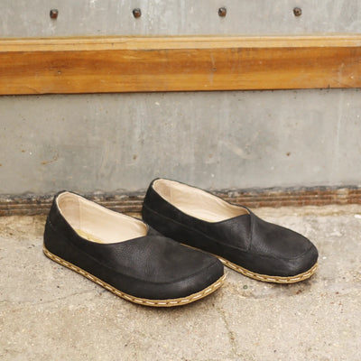 handmade grounding barefoot loafers black women