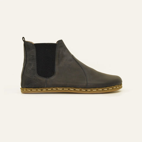 handmade navy blue chelsea barefoot boots for women