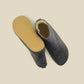 handmade navy blue zipper barefoot boots women leather