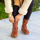handmade womens barefoot lace up tornado brown leather boots
