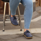 Handmade Zero Drop Barefoot Shoes For Women Navy Blue - Nefes Shoes