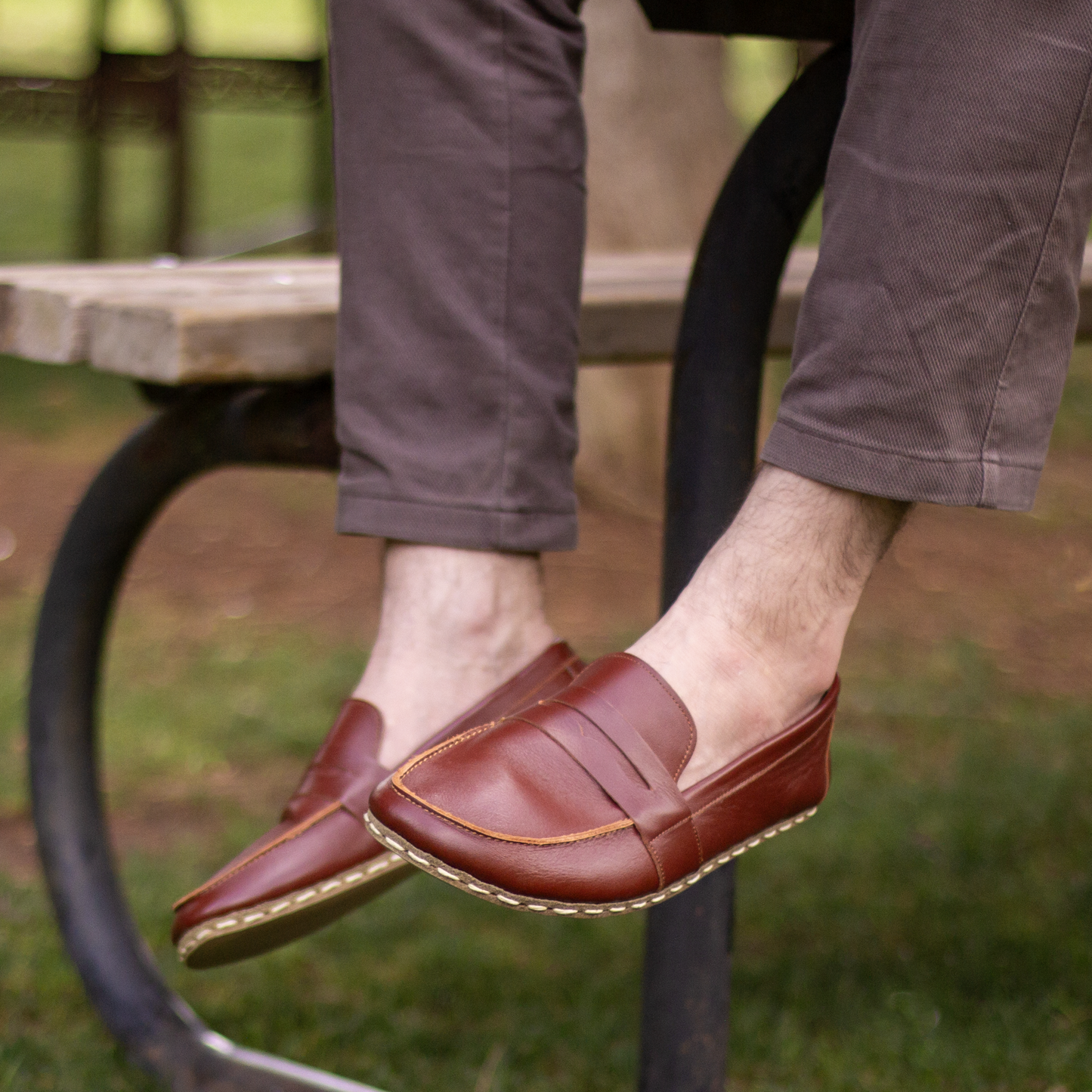 leather barefoot shoes for men tornado brown