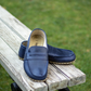 leather earthing shoes crazy navy blue for men