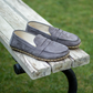 leather earthing shoes gray nubuck for men