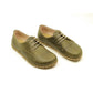 leather handmade barefoot shoes military green women