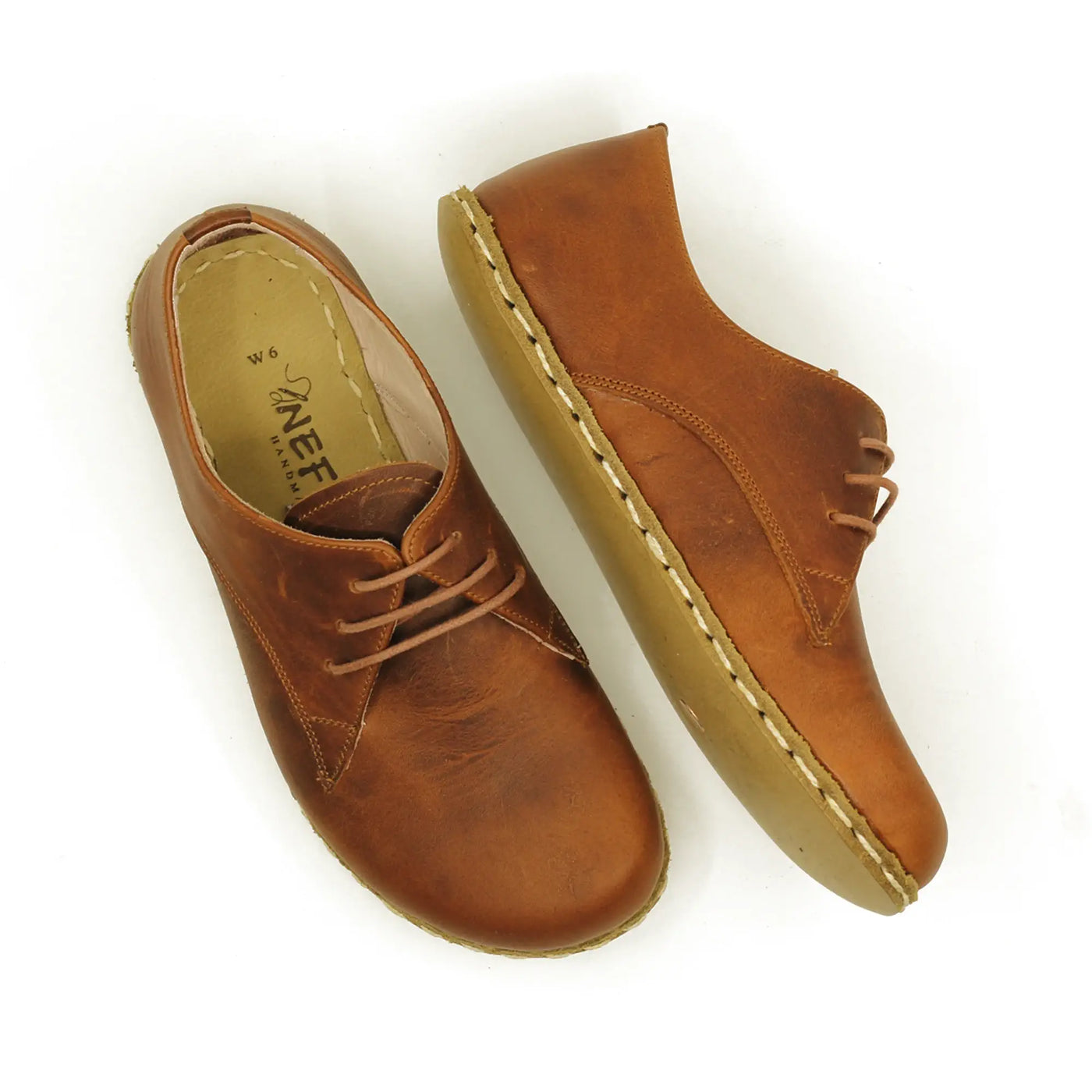 Handmade Barefoot Leather Shoes New Brown Women - Nefes Shoes 9.5 Handmade Barefoot Leather Shoes New Brown Women - Nefes Shoes 9.5