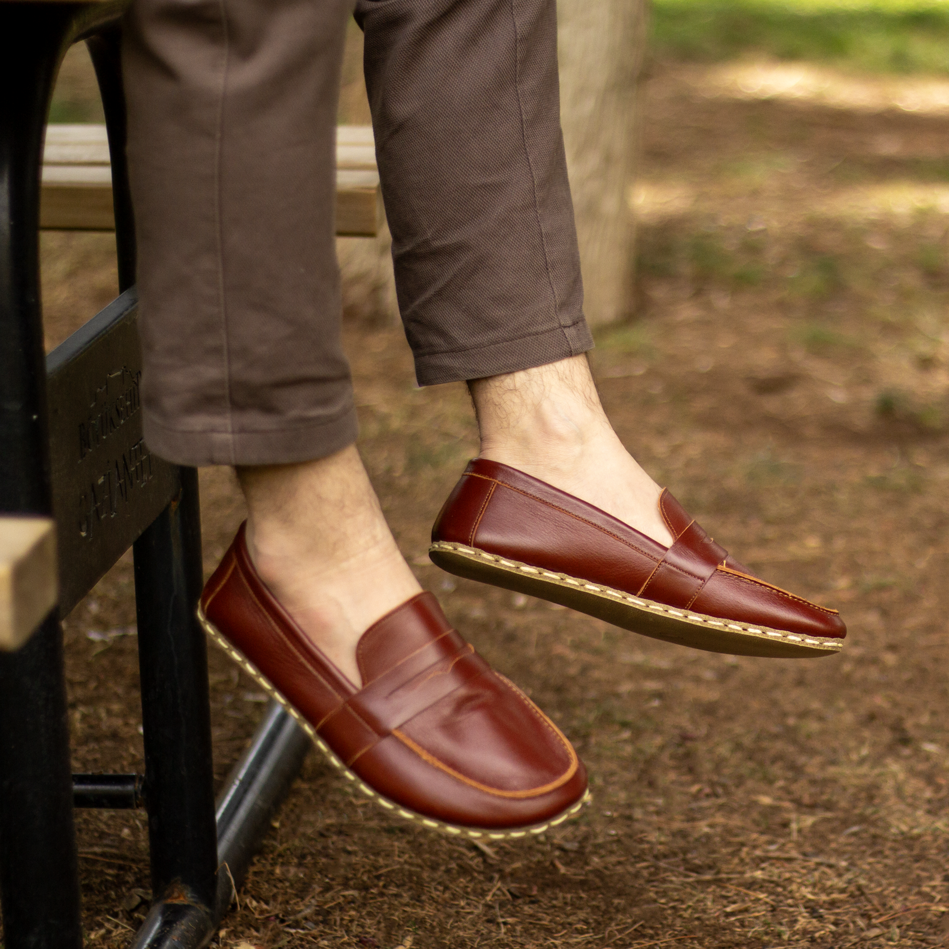 leather mens barefoot shoes tornado brown