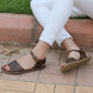 leather womens band huarache barefoot sandals