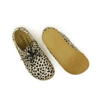 leopard style barefoot oxford shoes for women