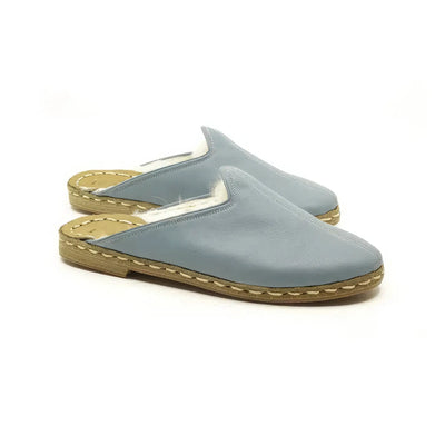 light blue sheepskin slippers for men cozy