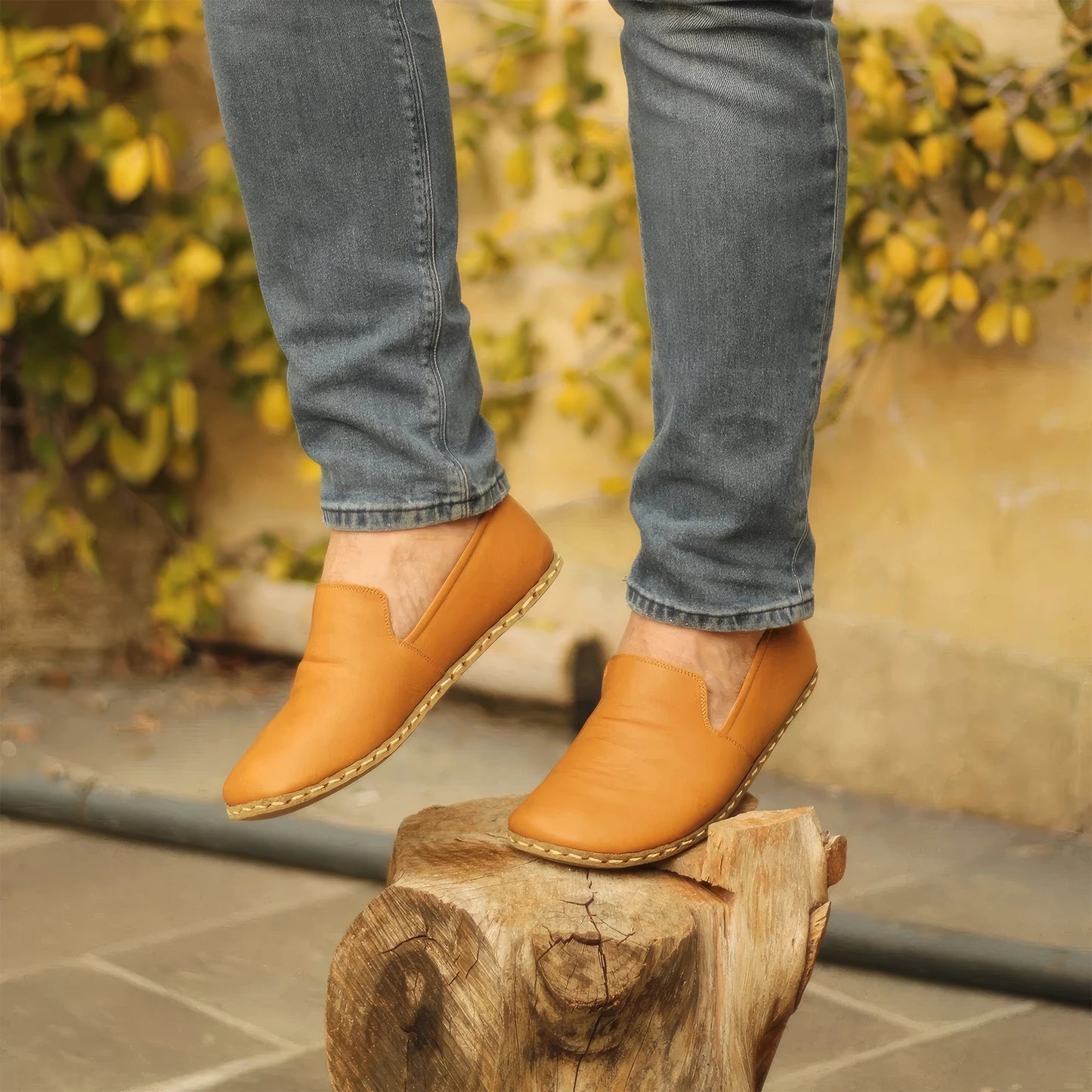 light orange barefoot shoes for men minimalist style