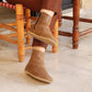 lightweight matte brown barefoot hiking leather boots women