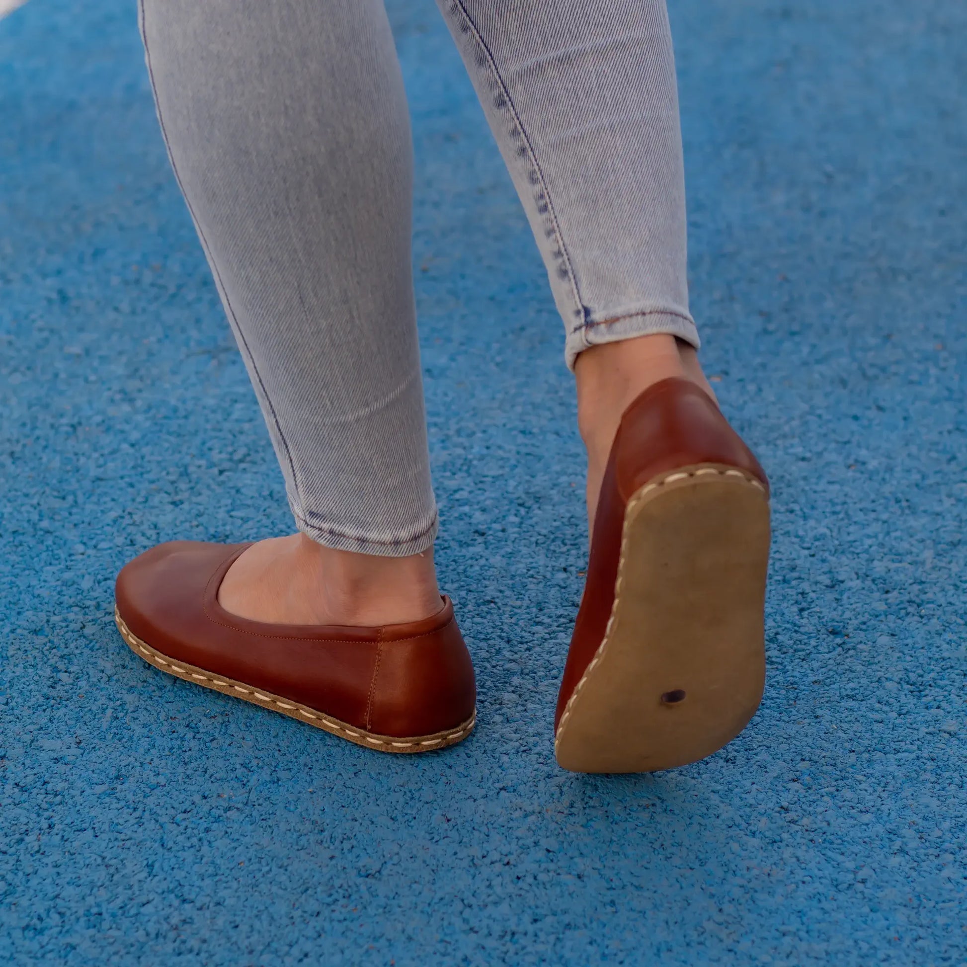 lightweight womens barefoot tornado brown flat shoes