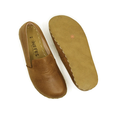 matte brown natural barefoot shoes for men