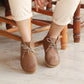 Matte Brown Oxford Boots Women's-Women's Boots-nefesshoes-3-Nefes Shoes